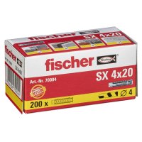 Fischer Dübel SX 4x20 200 St.