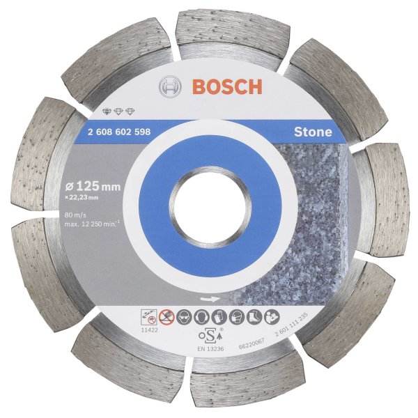 Bosch Diamanttrennscheibe Standard für Stein 125mm 22,23mm